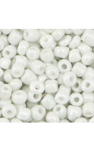 Glasperlen rocailles 6/0 (4mm) Bright white pearl